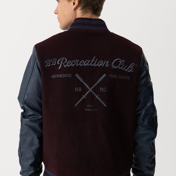 Benjamin Barker BBRC OG Varsity Jacket (Cream/Blue) - Picture 4 of 6